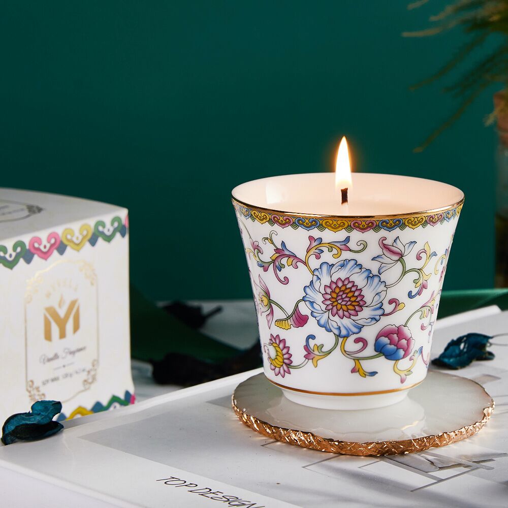 Elegant White Ceramic Candle Jars