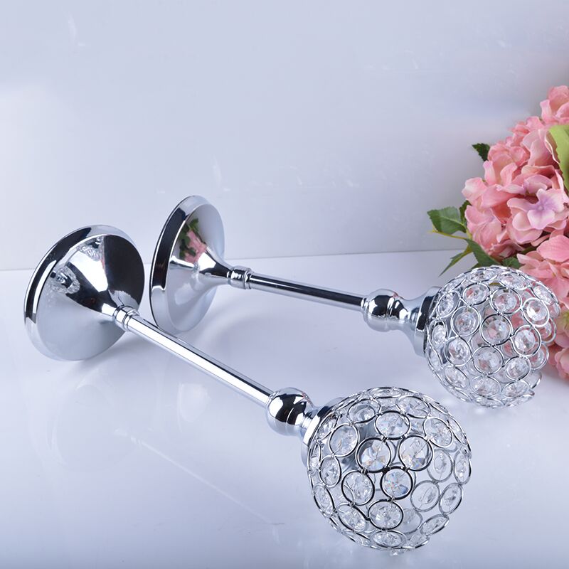 Luxury Tall Crystal Candle Holders - Image 2