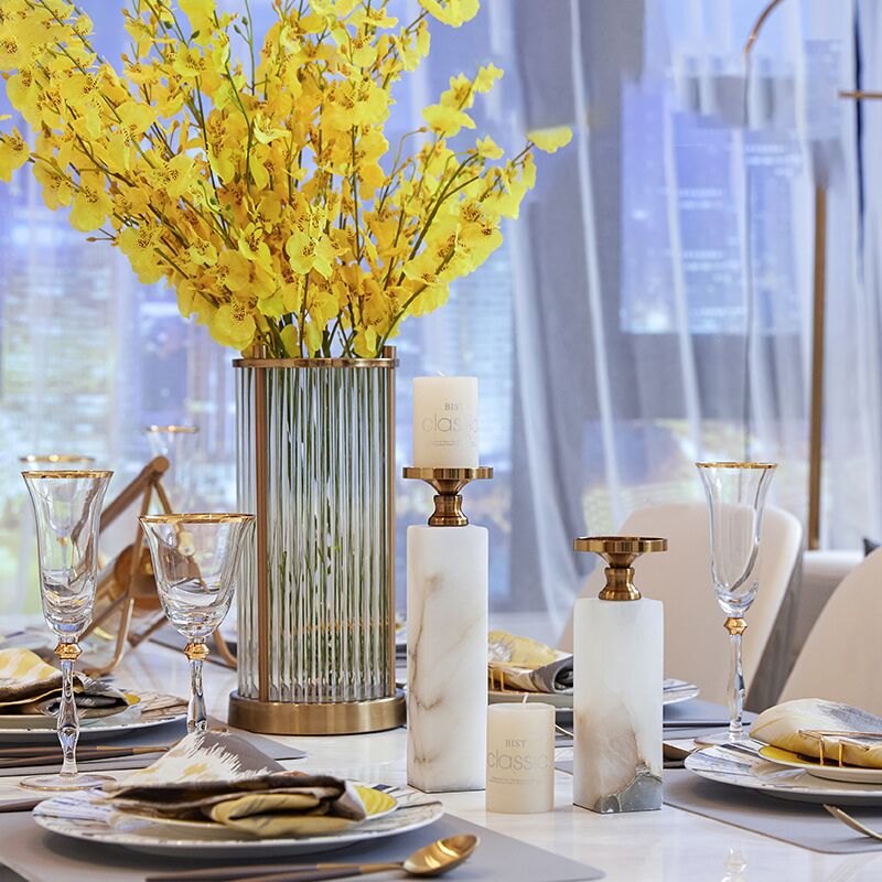 Natural Marble Candle Holders - Image 2