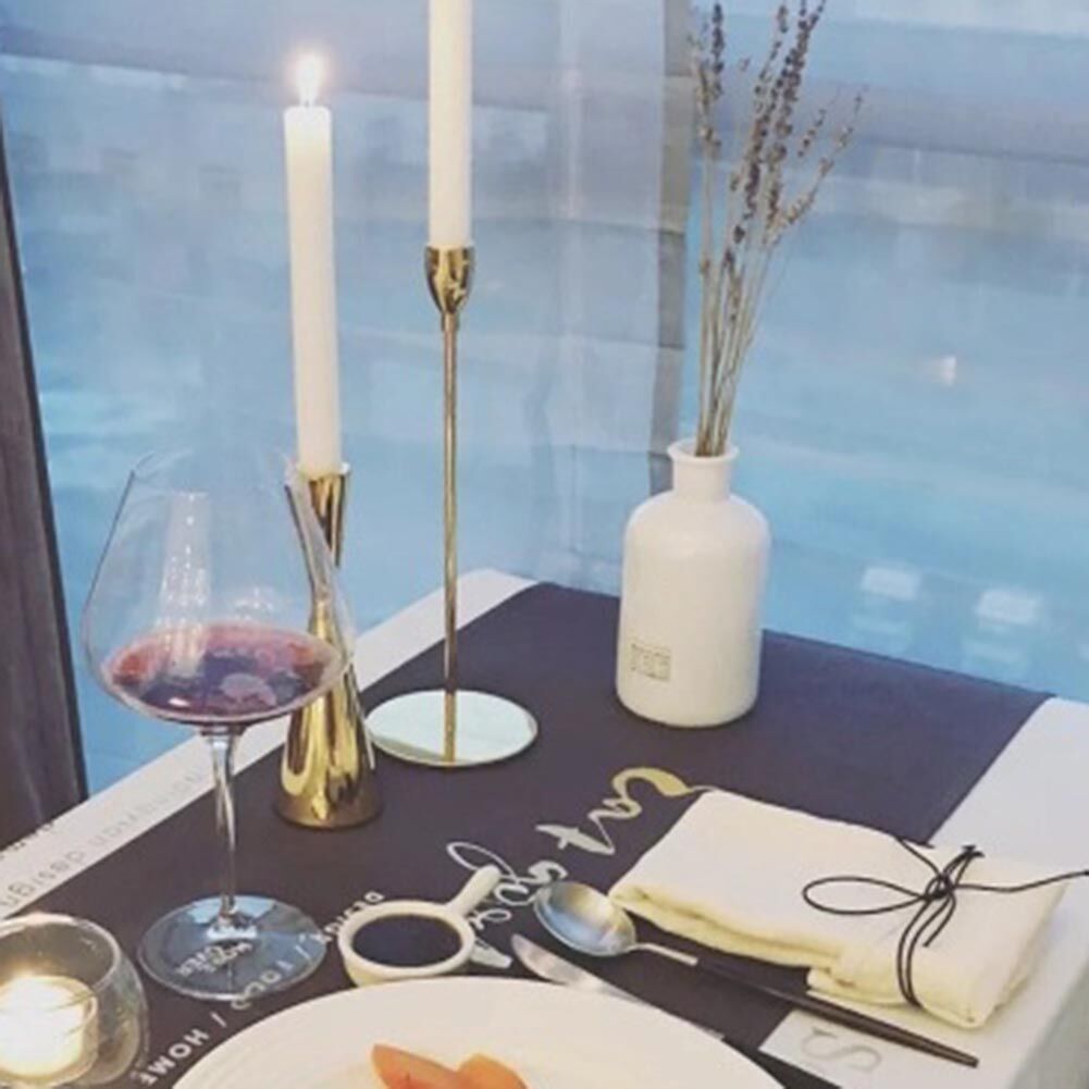 Modern Gold Candle Holders - Image 2