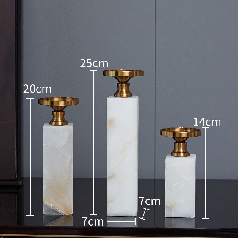 Natural Marble Candle Holders - Image 4