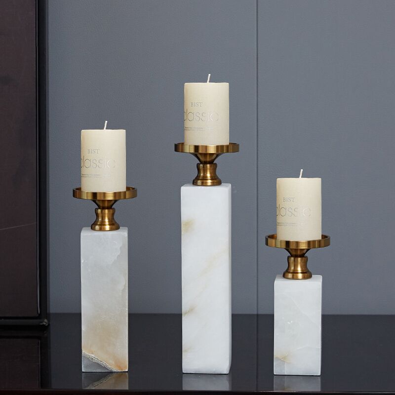 Natural Marble Candle Holders - Image 6
